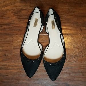 Jennifer Lopez black studded flats